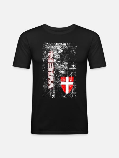 Vienne - T-shirt près du corps Homme - noir