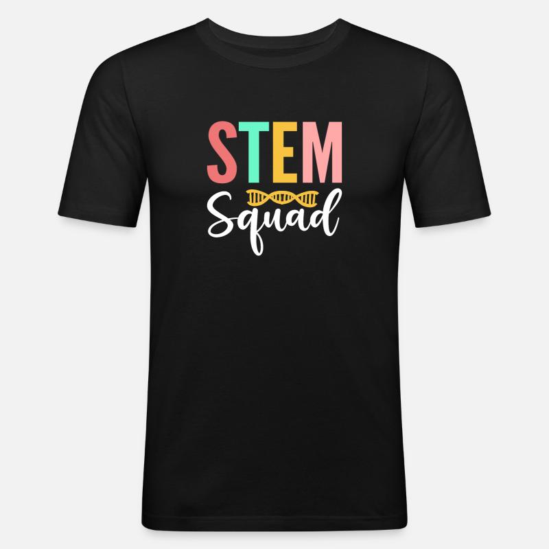 Stem-kader. Steminist - Männer Slim Fit T-Shirt - Schwarz