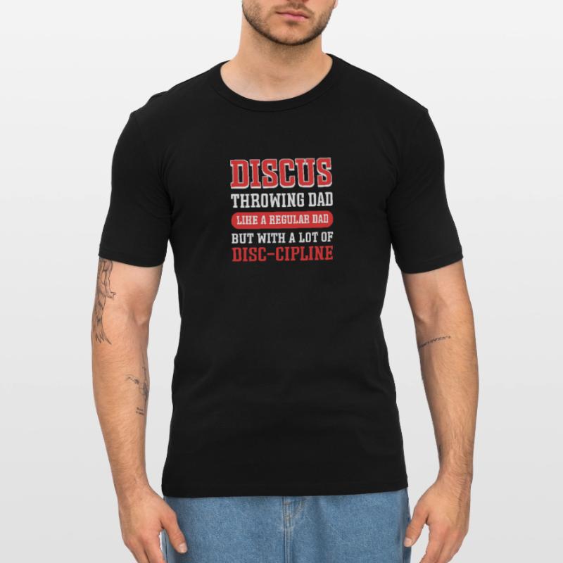 Diskuswerfender Vater. Diskuswerfer. Diskuswerfen Männer Slim Fit T-Shirt