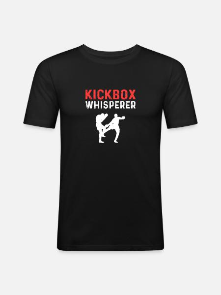 Kickbox-flüsterer. Für Kickboxer. Kickboxen - Männer Slim Fit T-Shirt - Schwarz