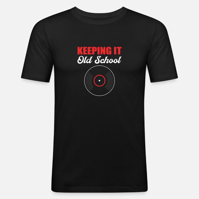 Die Alte Schule Bewahren. - Männer Slim Fit T-Shirt - Schwarz