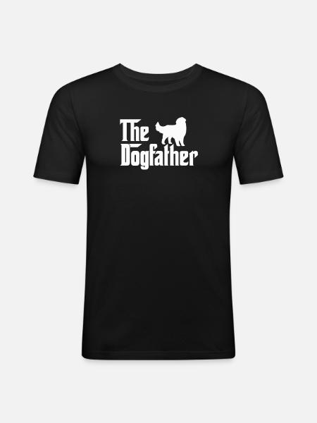 Der Hundevater - Männer Slim Fit T-Shirt - Schwarz