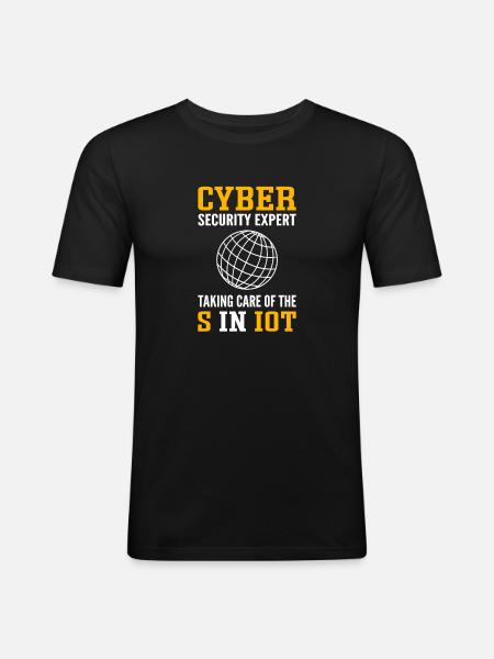 White Hat Hacker. Cyber-krieger. - Männer Slim Fit T-Shirt - Schwarz