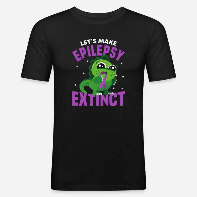 Let's make epilepsy extinct. - Men's Slim Fit T-Shirt - black