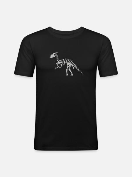 Parasaurolophus Plaeontology Paleontologist - Men's Slim Fit T-Shirt - black