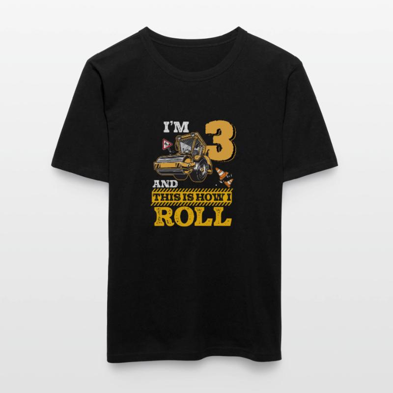 This Is How I Roll Asphalt Roller 3 Year Old 3rd Männer Slim Fit T-Shirt