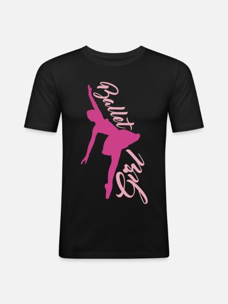 danseuse de ballet - T-shirt près du corps Homme - noir