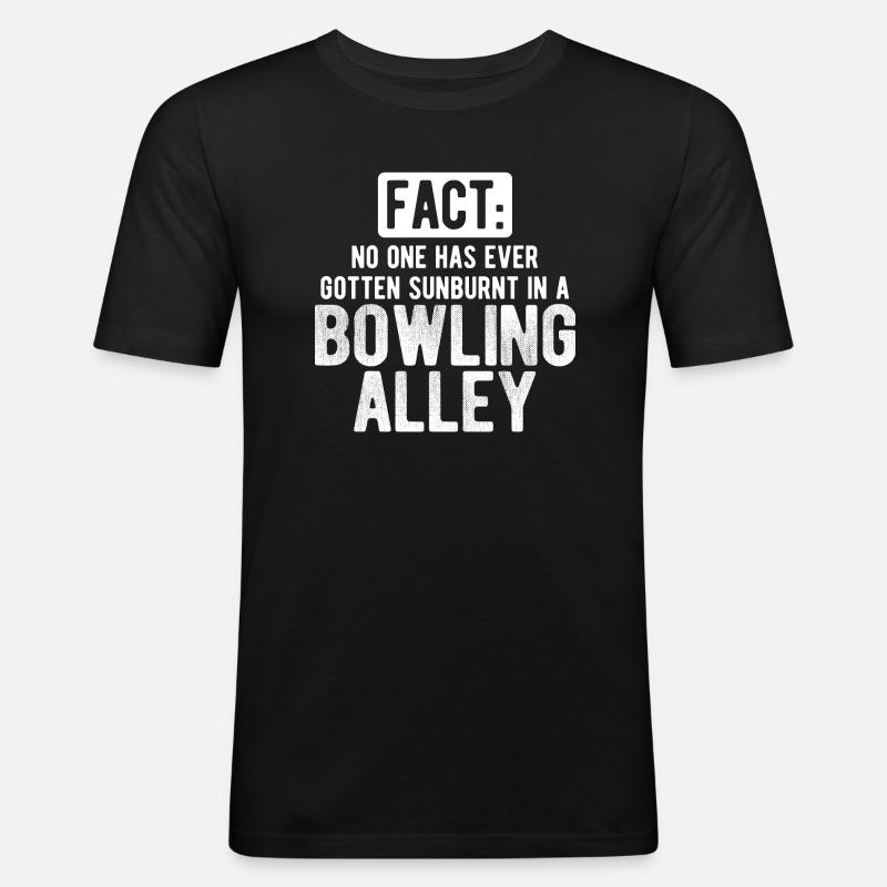 Bowling - Männer Slim Fit T-Shirt - Schwarz