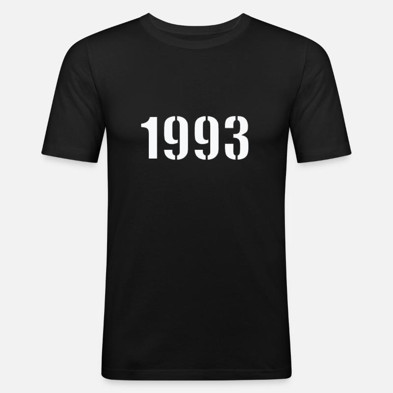 1993 - Männer Slim Fit T-Shirt - Schwarz