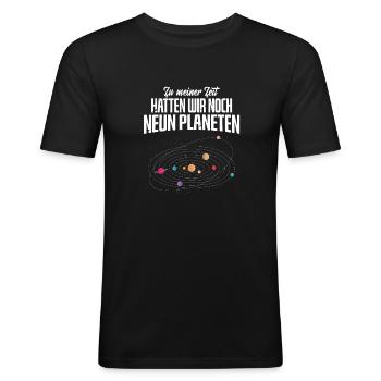 Astronomie - Männer Slim Fit T-Shirt - Schwarz - Vorne - Nik (191cm)