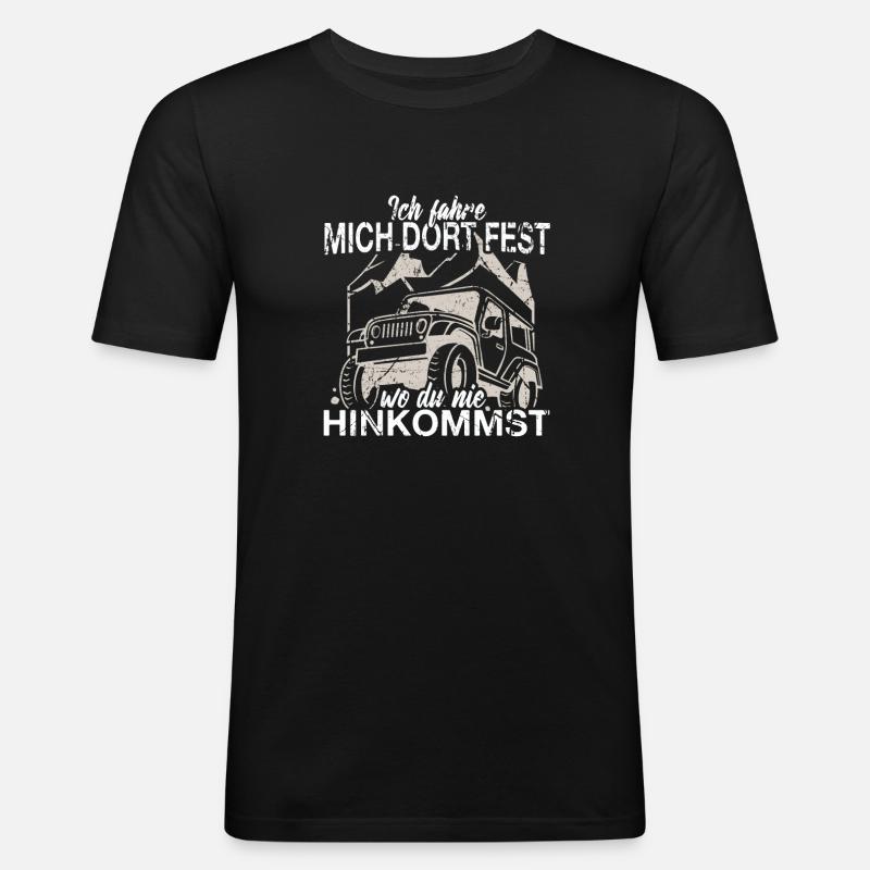 Geländewagen - Männer Slim Fit T-Shirt - Schwarz