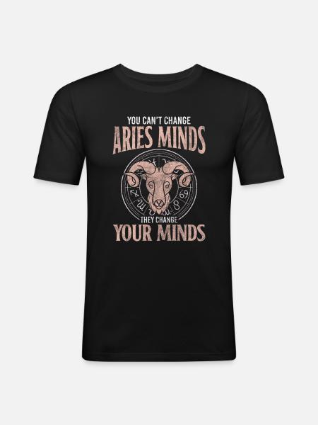 Aries Birthday Pride - Men's Slim Fit T-Shirt - black