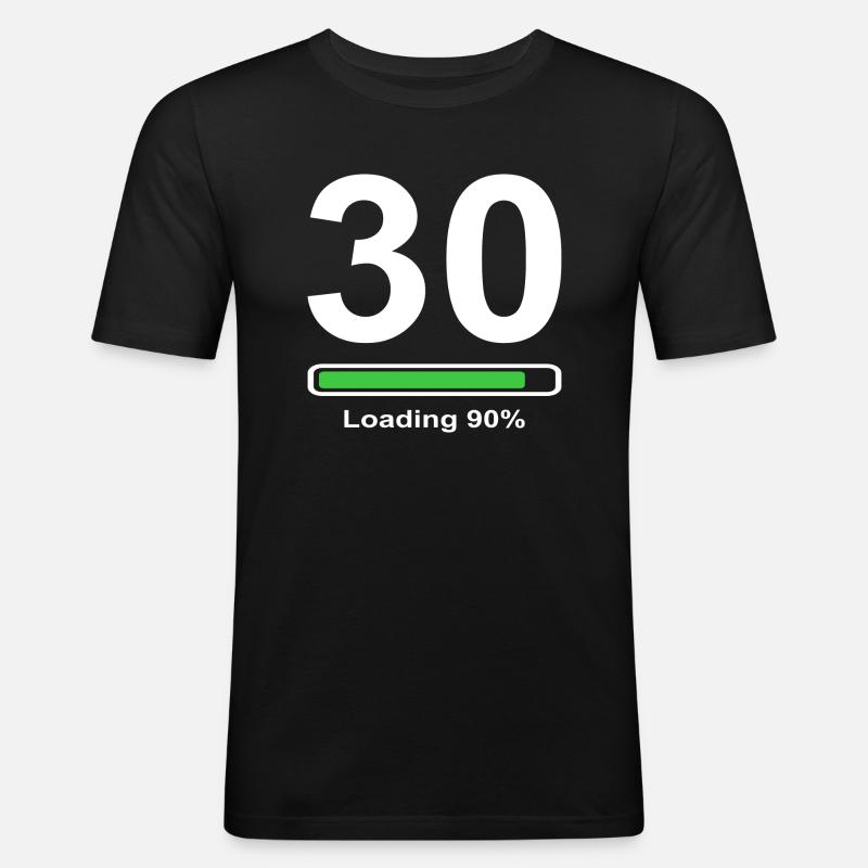 30th Birthday Gift - Men's Slim Fit T-Shirt - black
