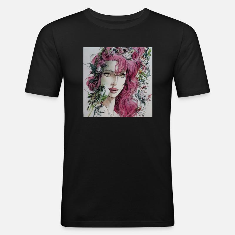 Mutter Erde - Männer Slim Fit T-Shirt - Schwarz