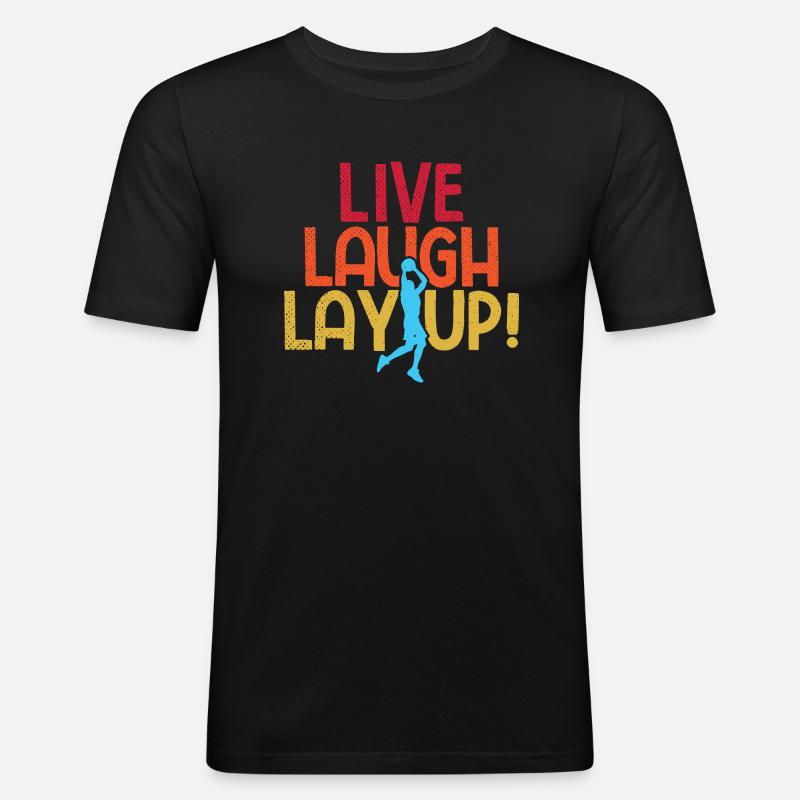 Basketball - Männer Slim Fit T-Shirt - Schwarz