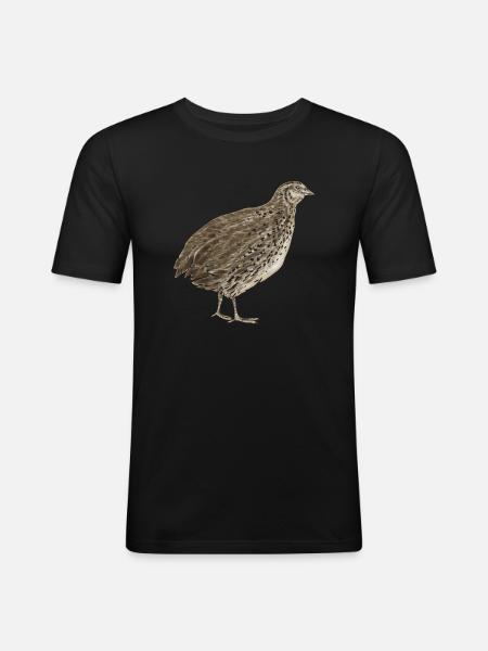Quail Bird - Men's Slim Fit T-Shirt - black