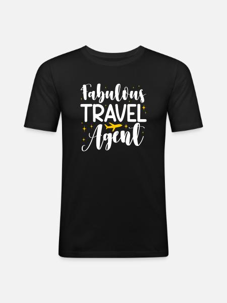 Fabulous travel agent - Men's Slim Fit T-Shirt - black