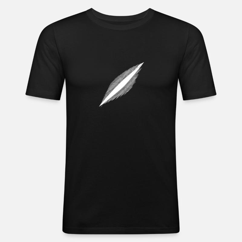 Kosmische Narbe - Männer Slim Fit T-Shirt - Schwarz