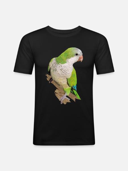 Argentine Parakeet - Men's Slim Fit T-Shirt - black
