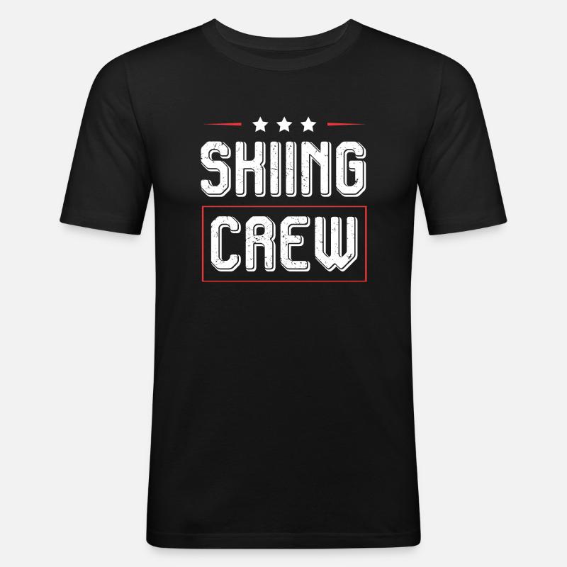 Skiing Crew - Men's Slim Fit T-Shirt - black