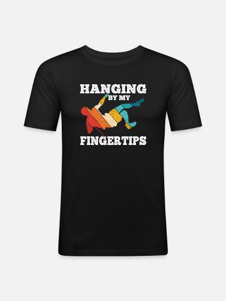 Klettern Bouldern - Männer Slim Fit T-Shirt - Schwarz