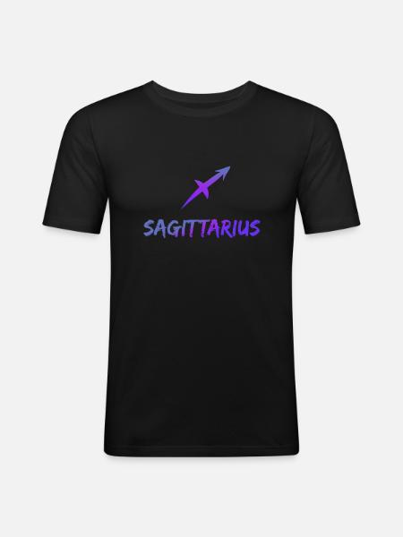 Sagittarius Zodiac - Men's Slim Fit T-Shirt - black
