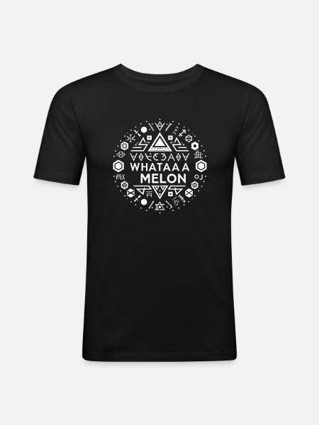 Whataaa Melon 5 - T-shirt près du corps Homme - noir
