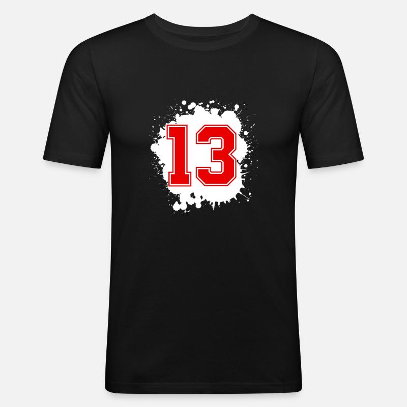 13 Nombre d’objets blob - T-shirt près du corps Homme - noir