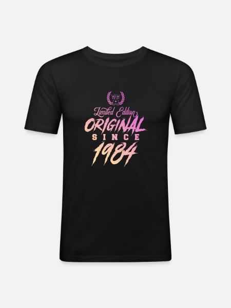 1984 édition limitée Original - T-shirt près du corps Homme - noir