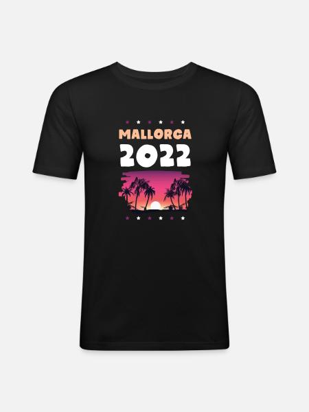 Mallorca 2022 - Men's Slim Fit T-Shirt - black