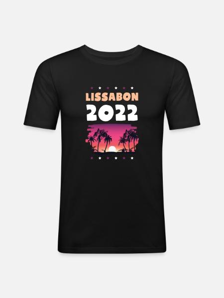 Lisbon 2022 - Men's Slim Fit T-Shirt - black