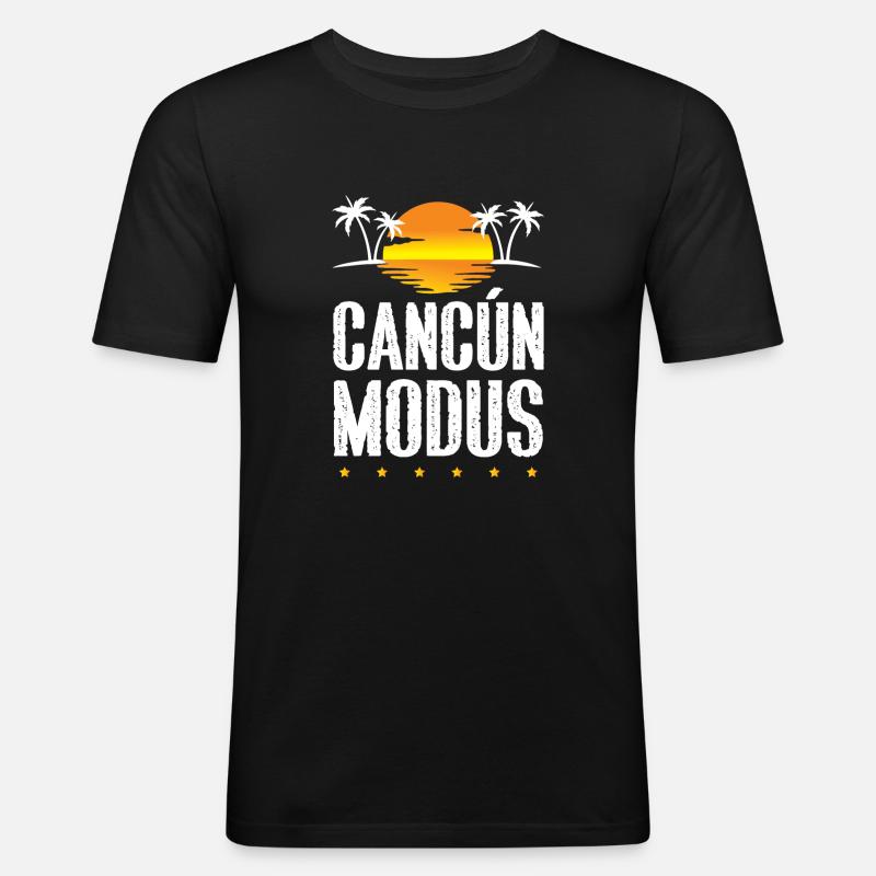 Cancun Mode - Men's Slim Fit T-Shirt - black