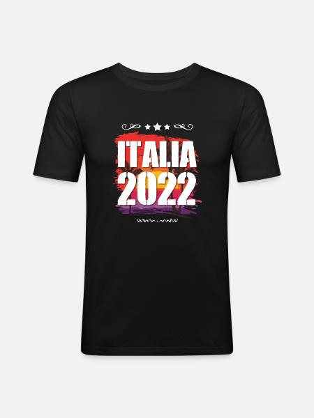 Italia 2022 - Men's Slim Fit T-Shirt - black