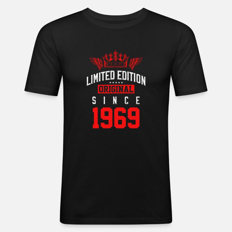Édition limitée 1969 - T-shirt près du corps Homme - noir