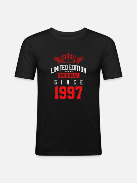 1997 limited edition - Männer Slim Fit T-Shirt - Schwarz
