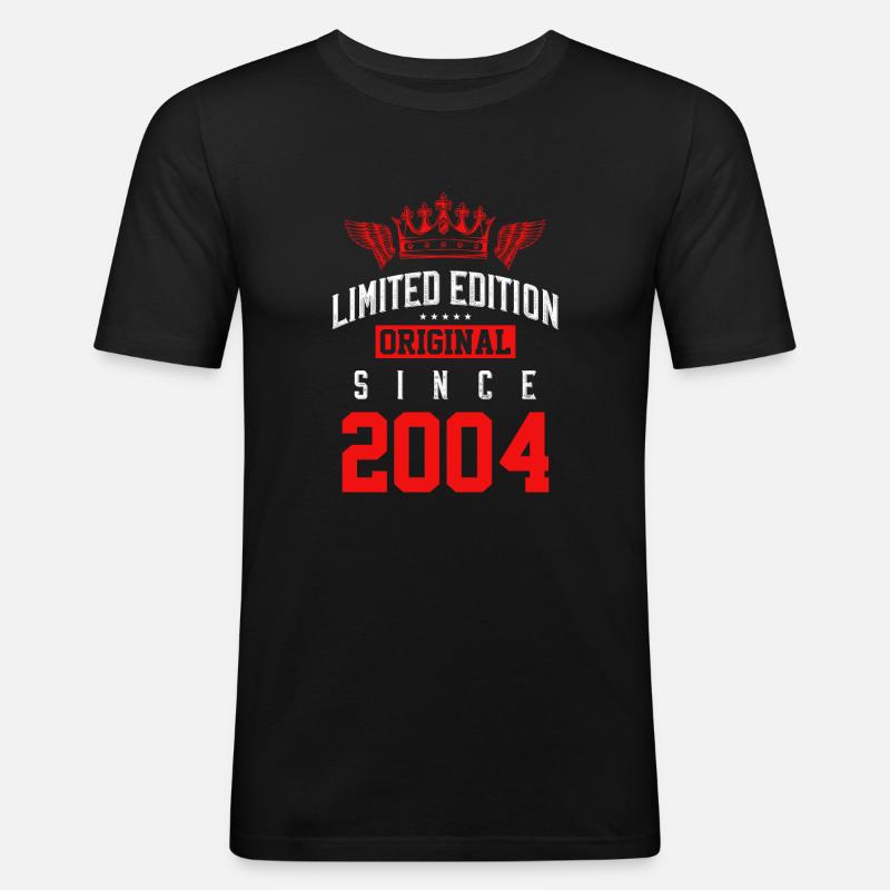 2004 limited edition - Männer Slim Fit T-Shirt - Schwarz
