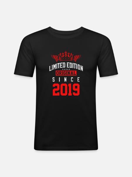 Édition limitée 2019 - T-shirt près du corps Homme - noir