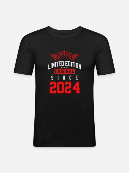 2024 limited edition - Männer Slim Fit T-Shirt - Schwarz