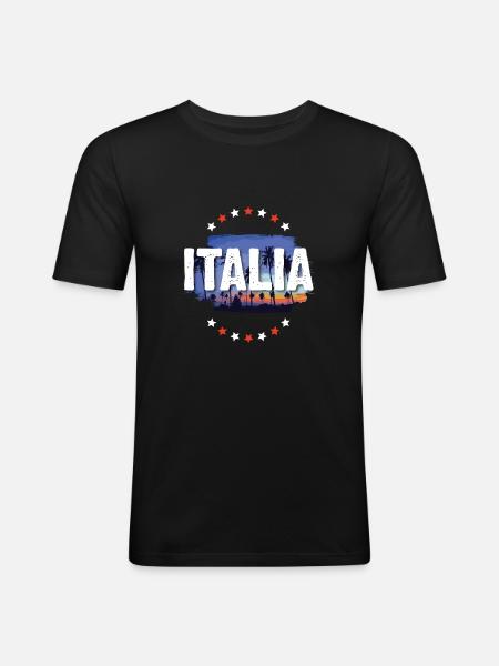Italia - T-shirt près du corps Homme - noir