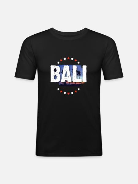 Bali - T-shirt près du corps Homme - noir