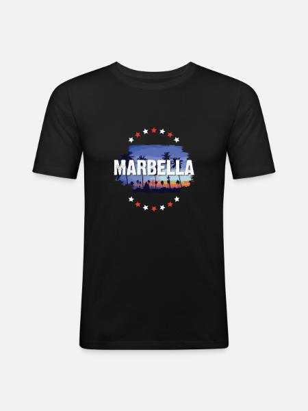 Marbella - Men's Slim Fit T-Shirt - black