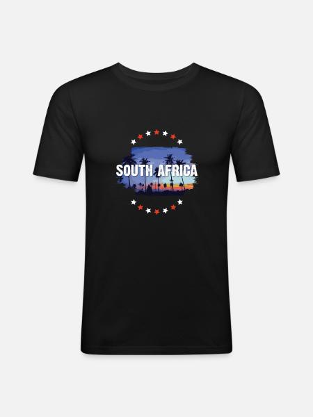 South Africa - Men's Slim Fit T-Shirt - black
