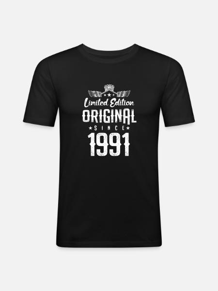 1991 limited edition - Men's Slim Fit T-Shirt - black