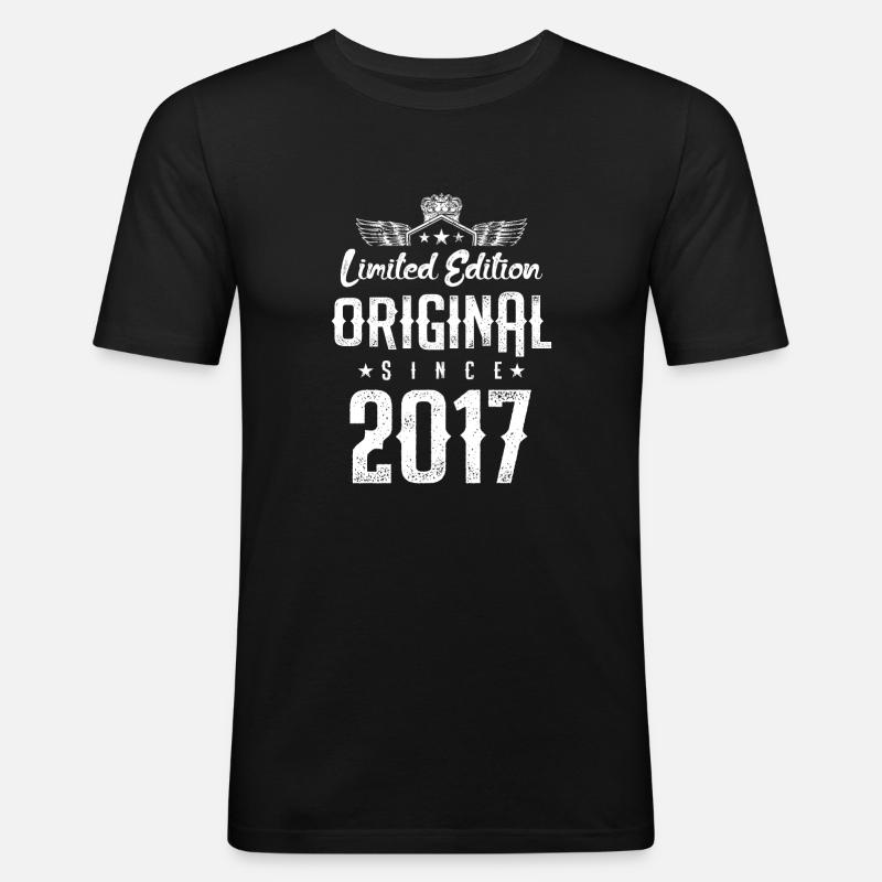 2017 limited edition - Männer Slim Fit T-Shirt - Schwarz