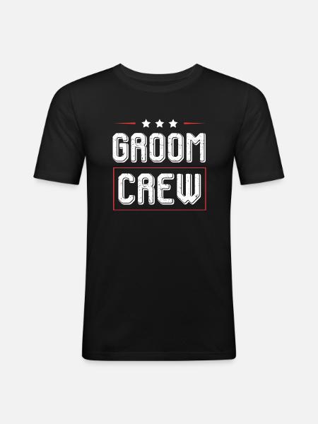 Groom Crew - Men's Slim Fit T-Shirt - black