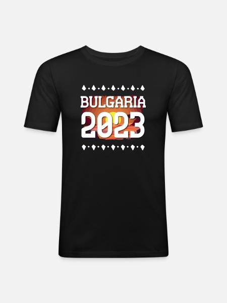Bulgaria 2023 - Men's Slim Fit T-Shirt - black