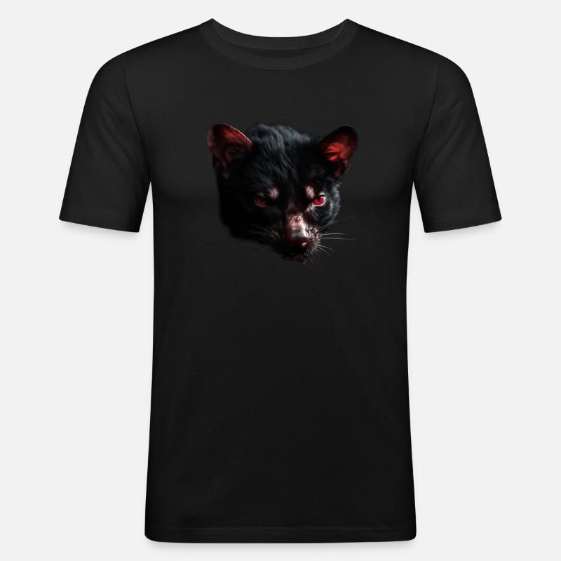 Tasmanian devil head - Men's Slim Fit T-Shirt - black