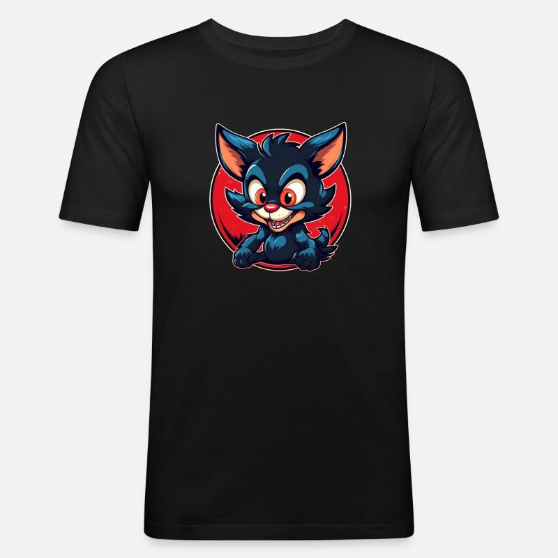 Super cute tasmanian Devil - Men's Slim Fit T-Shirt - black