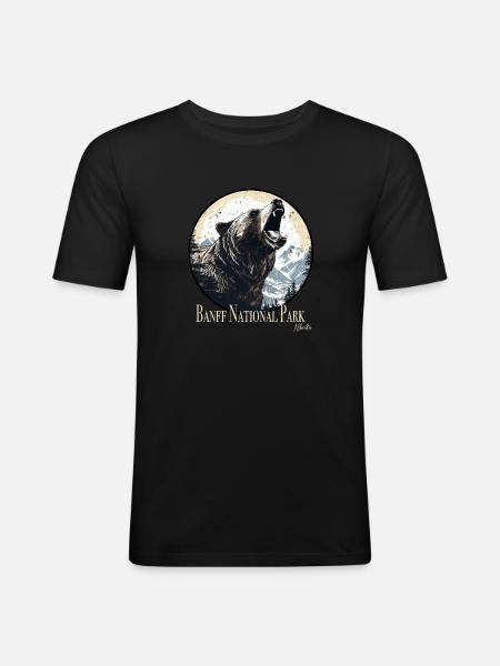 Banff National Park - Men's Slim Fit T-Shirt - black