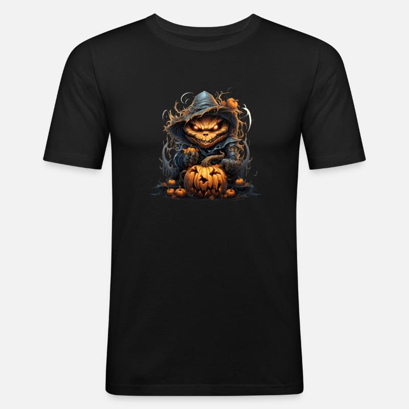 Pumpkin - Männer Slim Fit T-Shirt - Schwarz